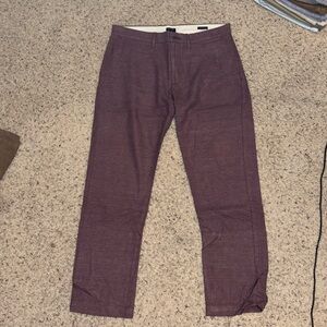 Jcrew men’s 33” burgundy pants